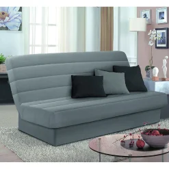 Housse pour canapé-lit matelassée gris