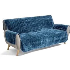 Housse protège canapé 3 places polyester 179x279cm - 3 coloris