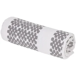 Jeté de canapé imprimé frise gris et beige 170 x 250 cm