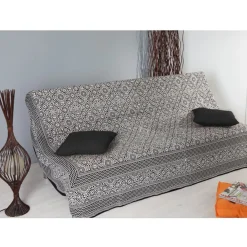 Jeté de canapé noir et blanc