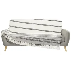 Jeté de canapé noir et blanc 170 x 250 cm