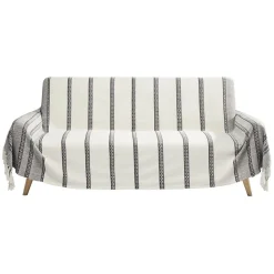 Jeté de canapé noir et blanc 170 x 250 cm