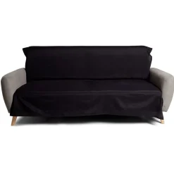 Jeté de canapé 170x250cm polycoton noir