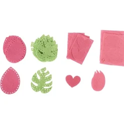 Kit créatif 4 suspensions flamants roses 3D