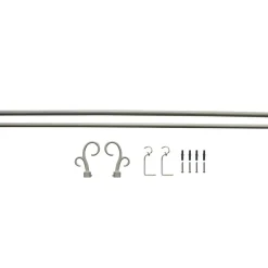 Kit Tringle à rideau extensible 95-180 cm embouts crosse blanc