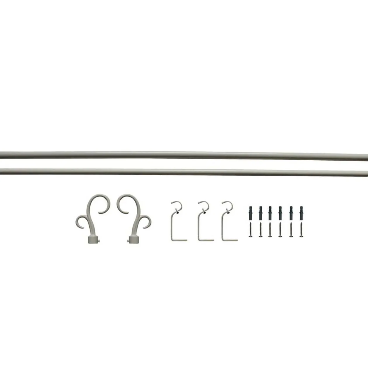 Kit Tringle Extensible 167-305 cm embouts crosse blanc