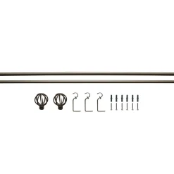 Kit Tringle Extensible 167-305 cm embouts sphère gris chromé