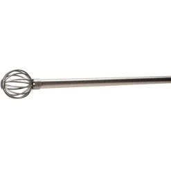 Kit tringle extensible embout globe brossé L120/210cm