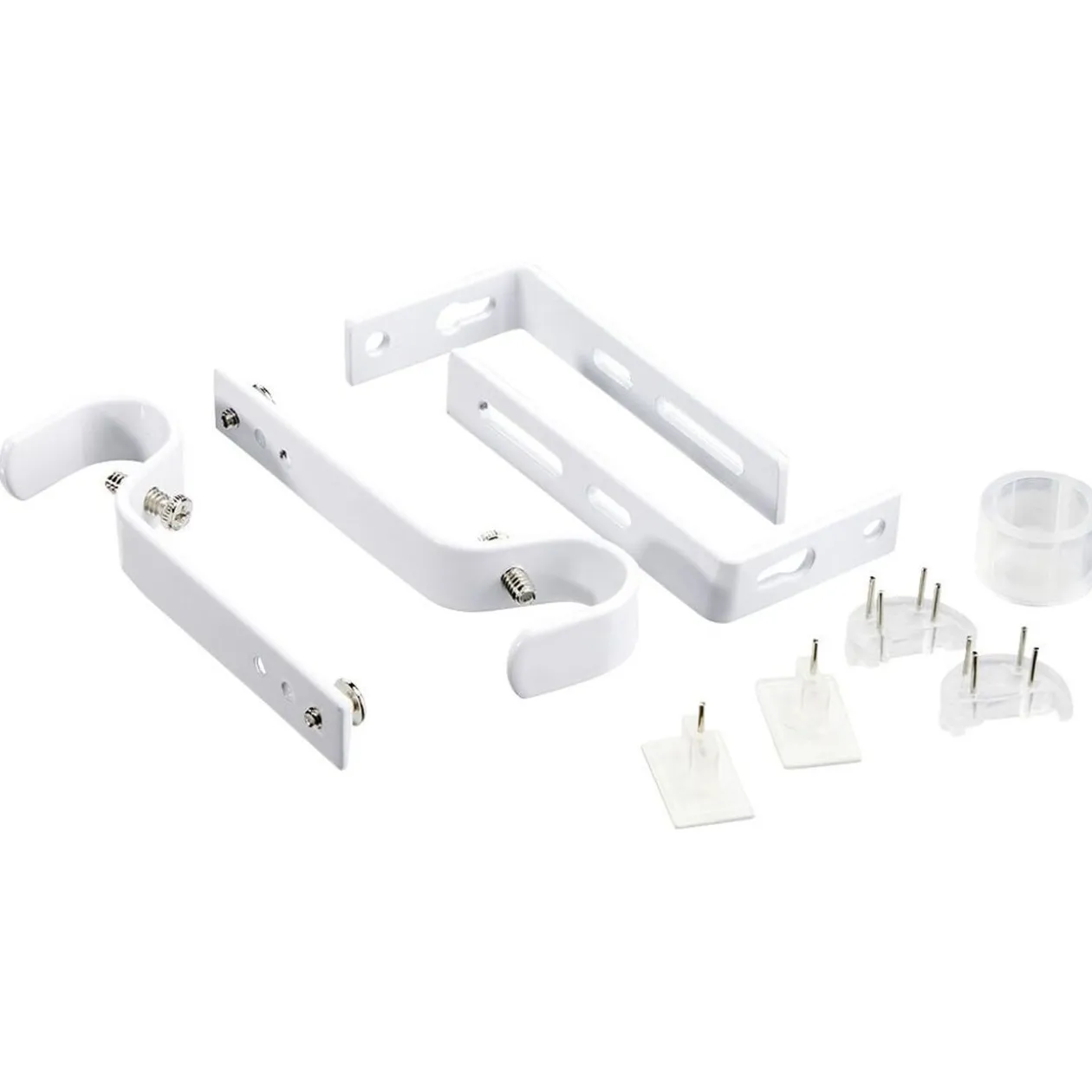 Kit tringle fixe embout mini boule blanc mat L180cm