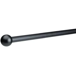 Kit tringle noir métal embout rond