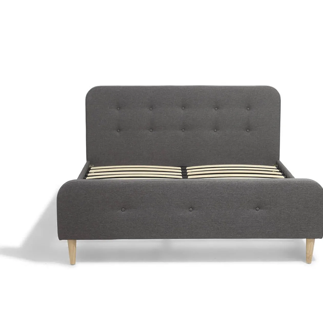 Lit Bergen gris anthracite 2 personnes