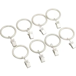 Lot de 8 anneaux à pince pour rideau
