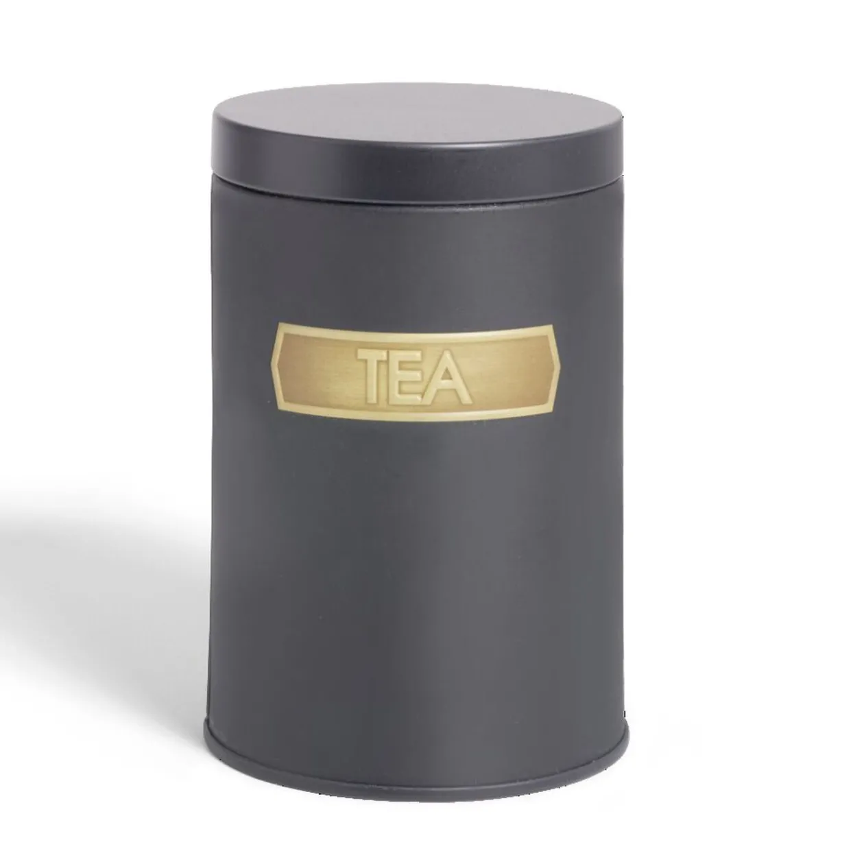 Lot de 3 boîtes alimentaires acier noir et doré Ø9xH12cm