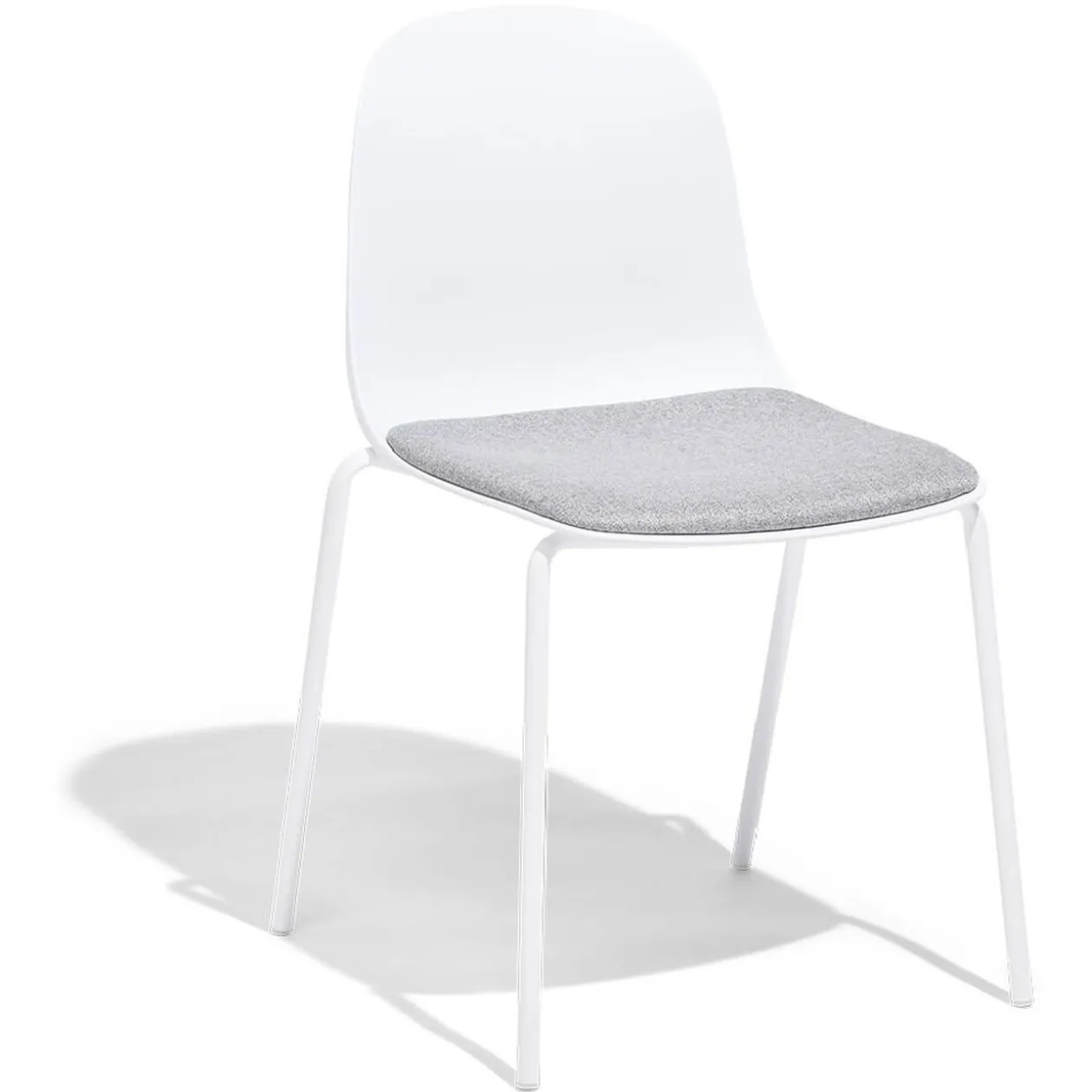 Lot de 2 chaises Lilou 53x50x85cm blanches