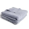 Lot de 2 draps de douche 65x135cm et 70x140cm bleus