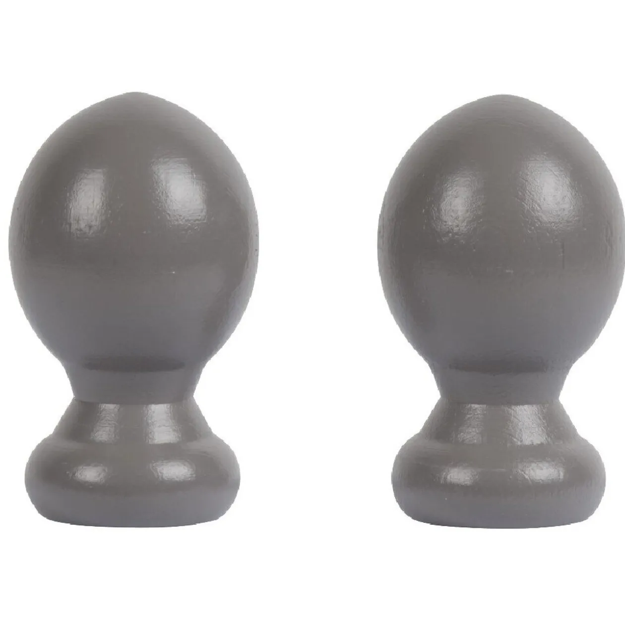 Lot de 2 embouts bois boule