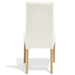 Lot de 2 housses de chaise polyester beige 45xH45x40cm