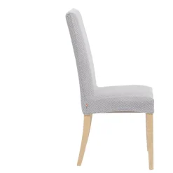 Lot de 2 housses de chaise polyester gris 45xH45x40cm