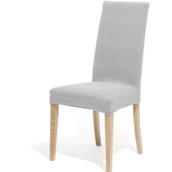 Lot de 2 housses de chaise polyester gris 45xH45x40cm