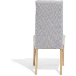 Lot de 2 housses de chaise polyester gris 45xH45x40cm