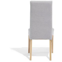 Lot de 2 housses de chaise polyester gris 45xH45x40cm