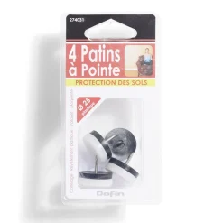 Lot de 4 patins de meuble avec pointe Ø25 mm
