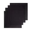Lot de 4 serviettes de table carrées noires 35x35cm