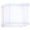 Lot de 3 torchons carrés 70x70cm coton et lin quadrillé blanc