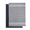 Lot de 2 torchons rectangulaires 50x70cm 100% coton blanc et noir