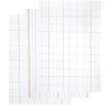 Lot de 3 torchons rectangulaires 50x70cm 100% coton quadrillé blanc