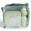 Lunchbox enfant 720ml avec gourde 350ml et sac de transport lapin vert
