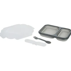 Lunchbox rétractable 2 compartiments avec couvercle 3 coloris