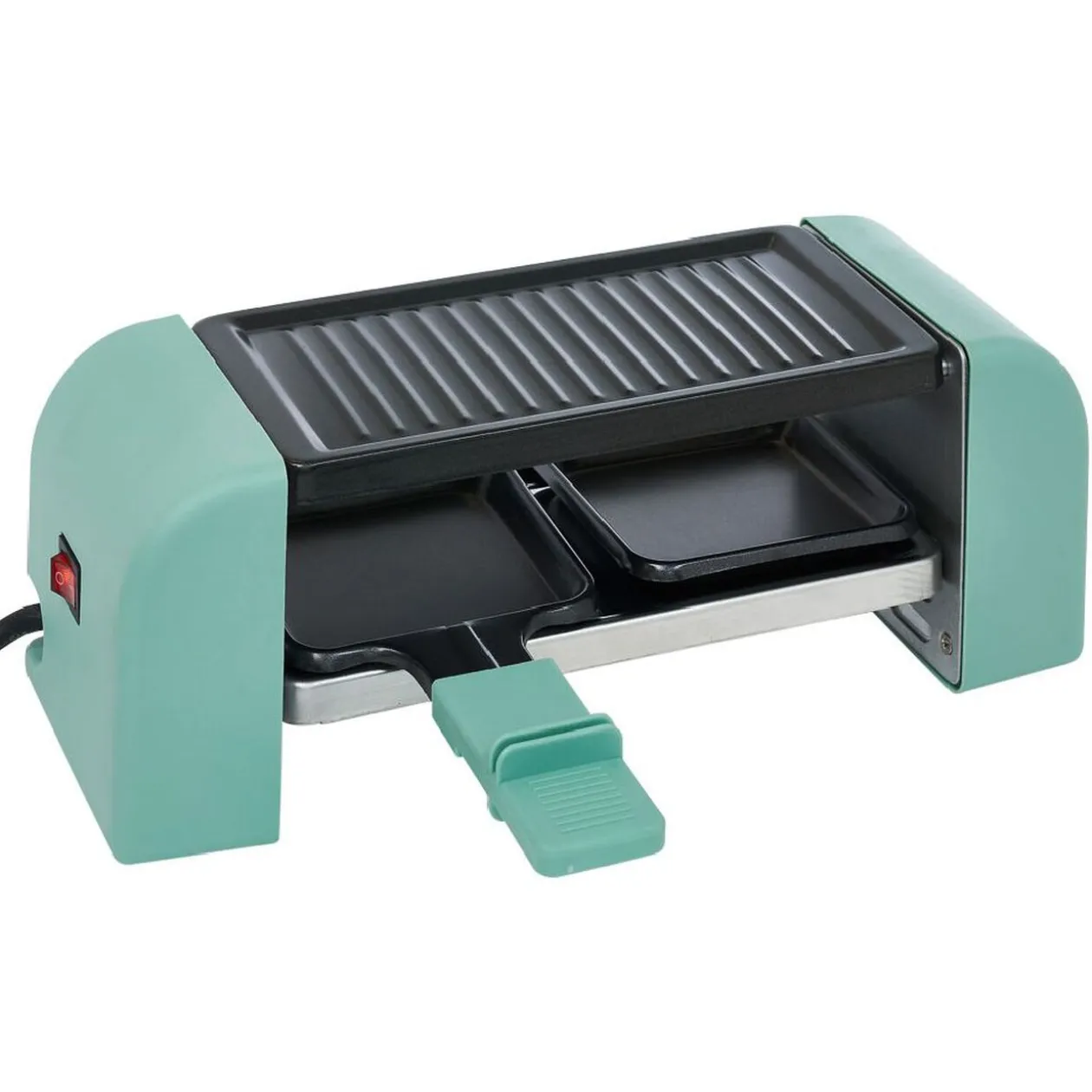 Machine à raclette Duo connectable rouge 2 poêlons 450W