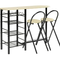 Mange-debout + 2 tabourets de bar pliants Oregon