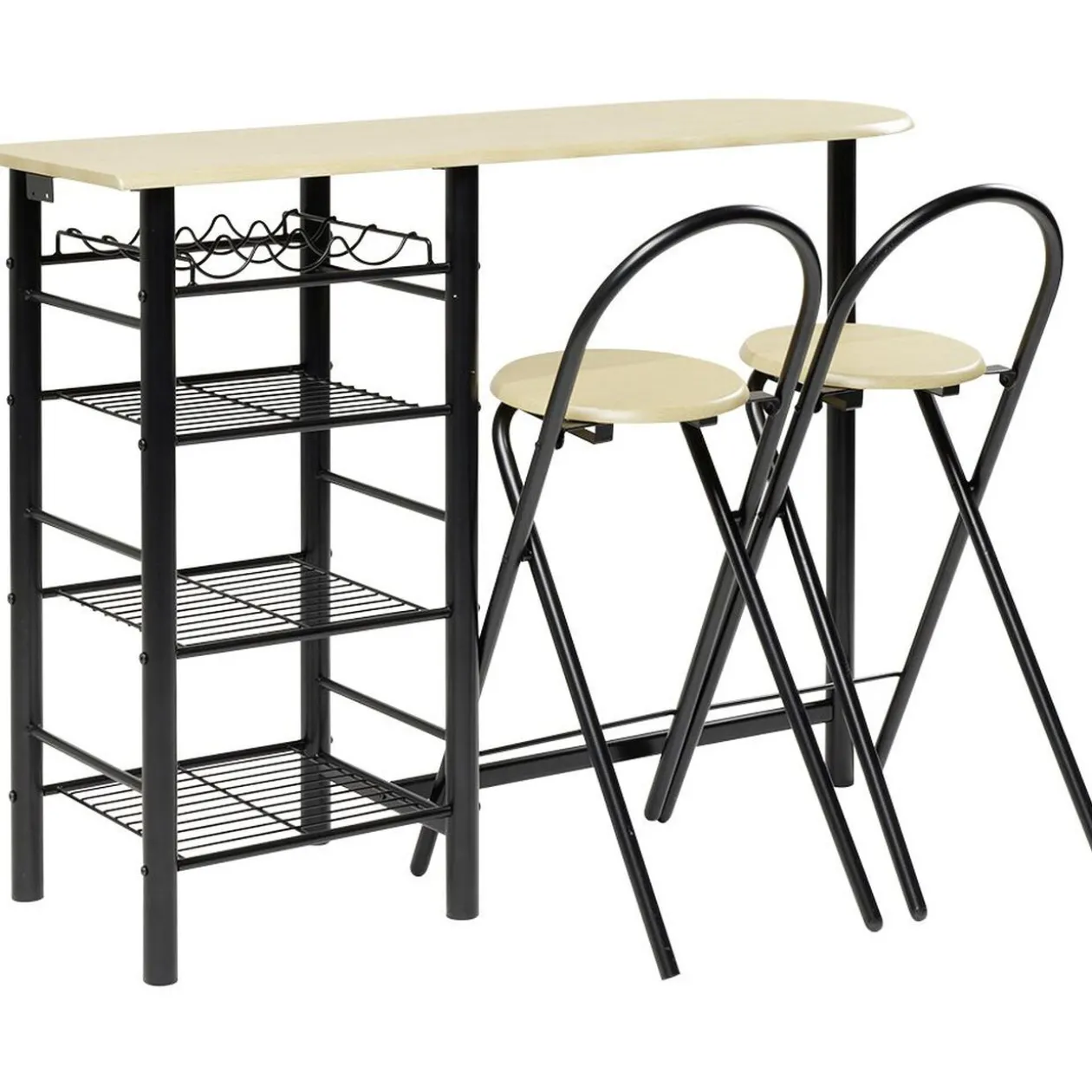 Mange-debout + 2 tabourets de bar pliants Oregon