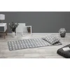 Matelas d'appoint avec oreiller gris clair étoiles blanches