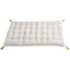 Matelas de sol 120x60cm pompons polycoton jaune