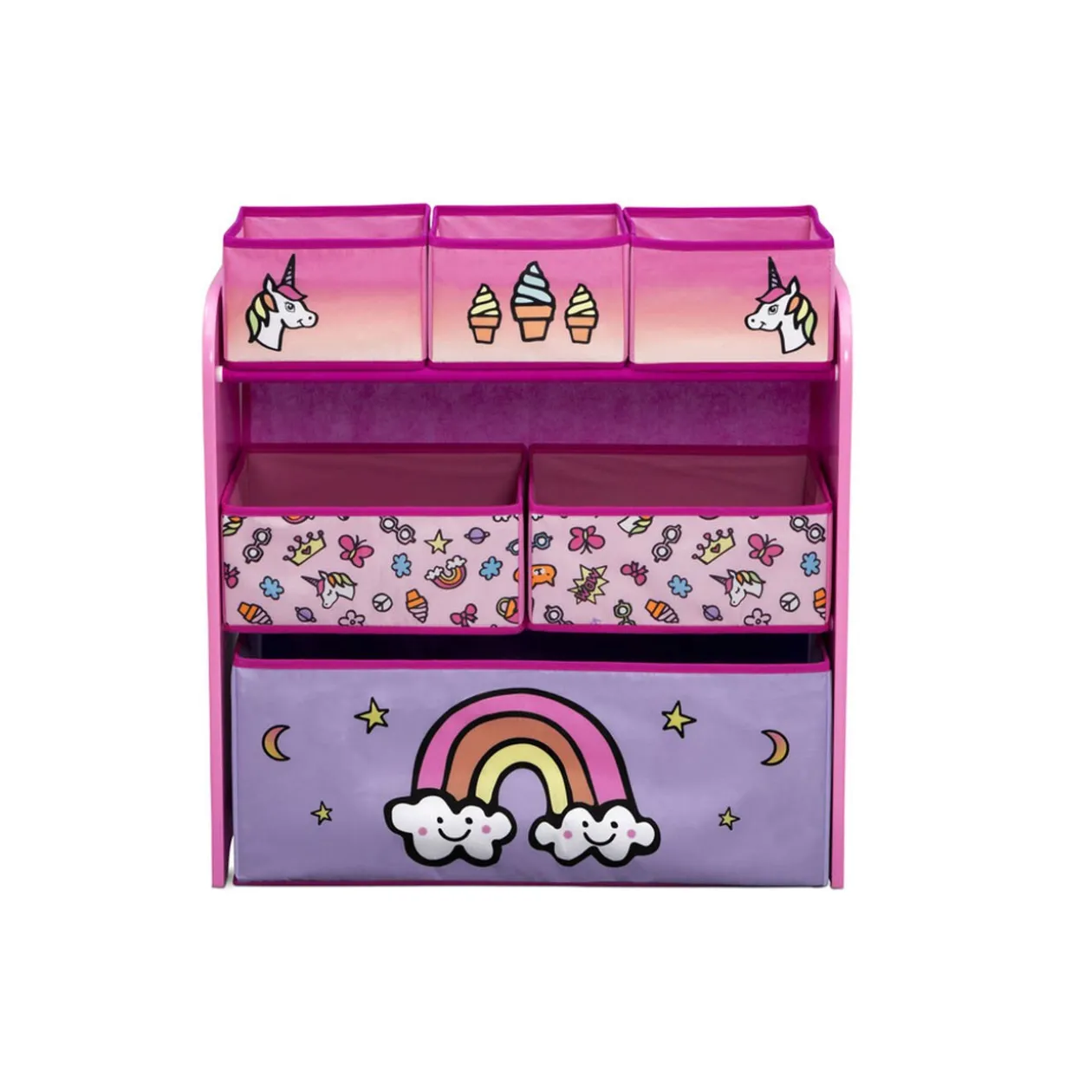 Meuble de rangement enfant motif licorne