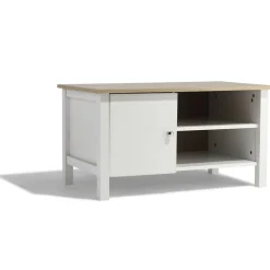 Meuble TV blanc Bristol 1 porte et 2 niches