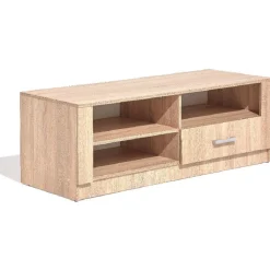 Meuble TV Ohio chêne sonoma 3 niches 1 tiroir