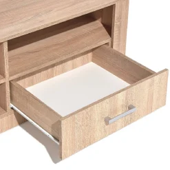 Meuble TV Ohio chêne sonoma 3 niches 1 tiroir
