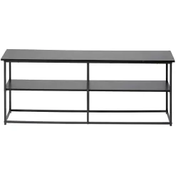 Meuble TV style industriel en fer et bois noir