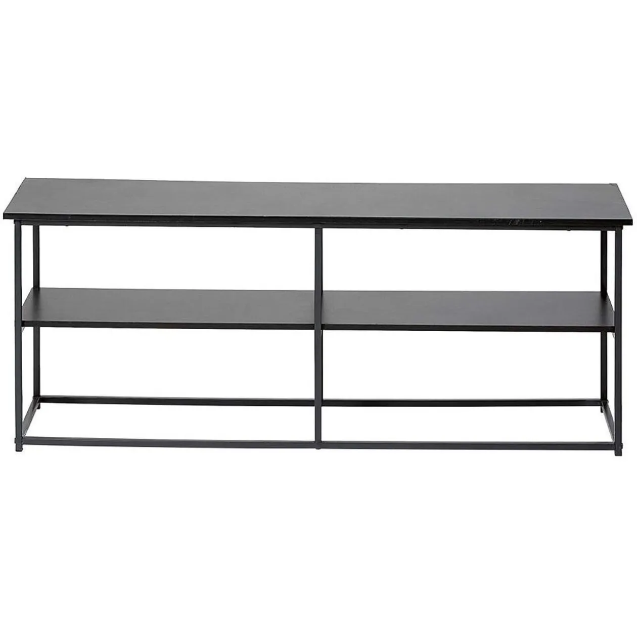 Meuble TV style industriel en fer et bois noir