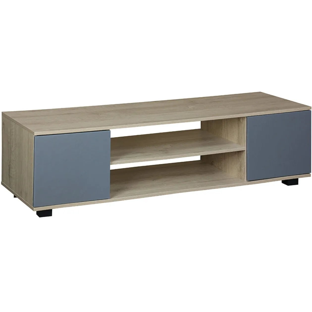 Meuble TV Sydney naturel gris 120x40xH34 cm