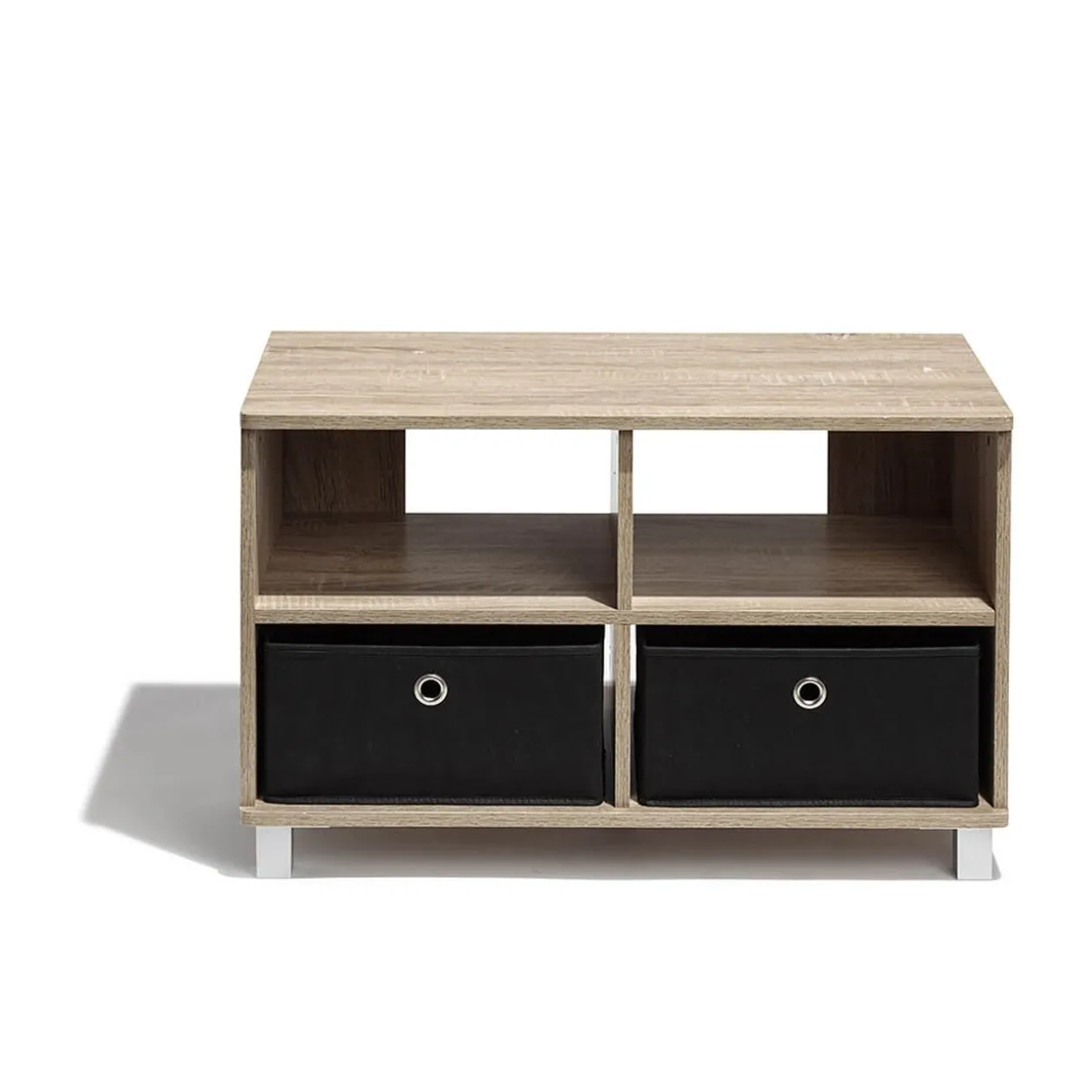 Meuble TV Utah naturel 2 tiroirs et 2 niches