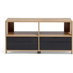 Meuble TV Utah noir naturel