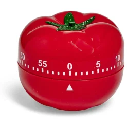 Minuteur forme tomate rouge Ø7xH6cm