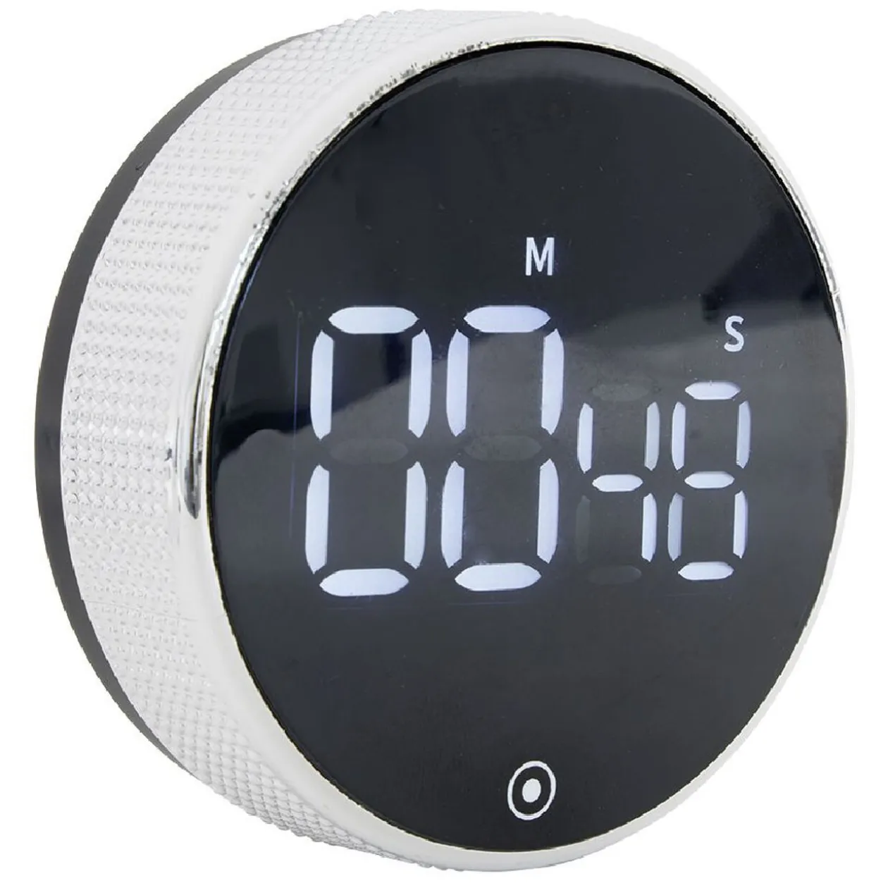 Minuteur numérique magnétique noir Ø7,8x2,7cm