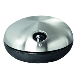Minuteur rond gris noir