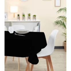 Nappe carrée noire unie